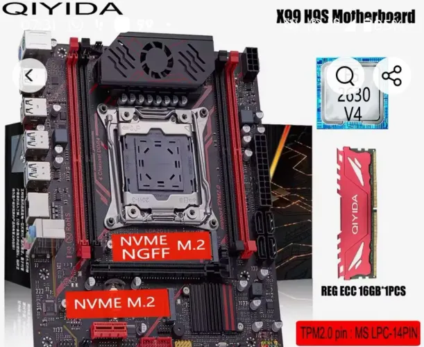 Placa mãe com processador xeon