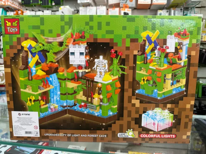 blocos de construção lego Minecraft com 330 peças 