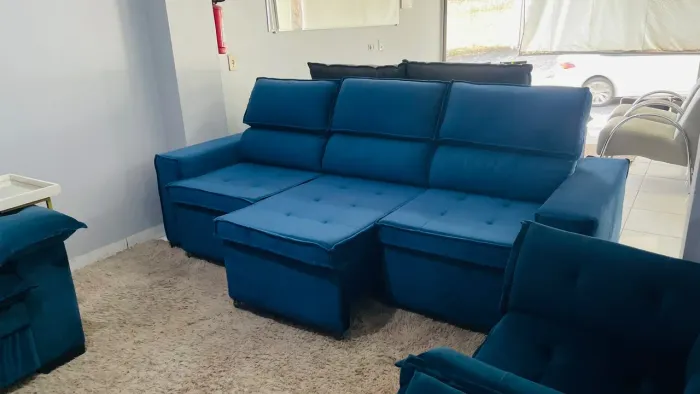Sofá 3 lugares retratil e reclinável 2,60 mt