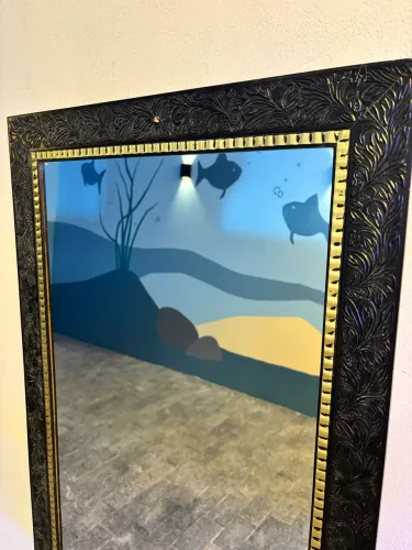 Espelho de Corpo Inteiro Moldura Preto 60x1,60