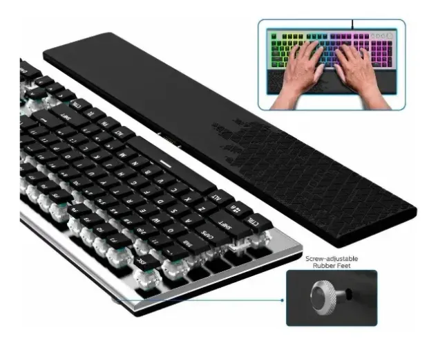 Teclado Mecanico Gamer Com Fio Rgb Philips - Spk 8624 