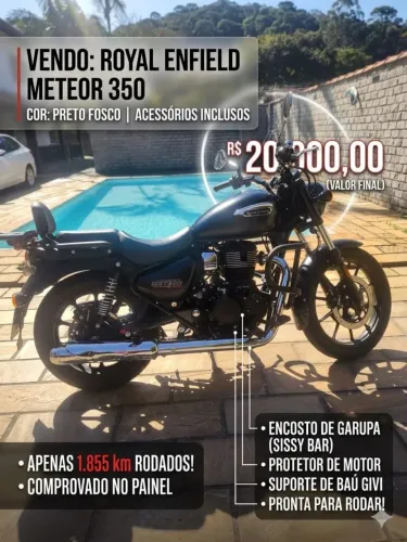 Royal enfield meteor 350 preta 
