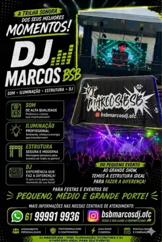 SOM, ILUMINAÇÃO, ESTRUTURA E DJ PARA FESTA E EVENTOS