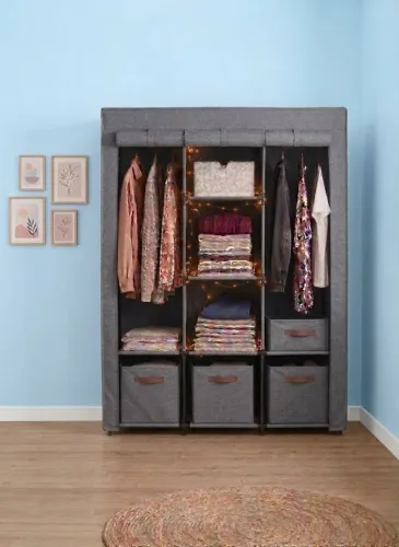 Guarda-Roupa Casal Grande Portátil Completo Organizador Multiuso Entrega Rápida