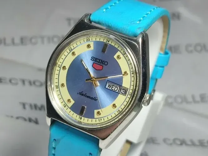  Vintage Seiko 5 mecânico automático movimento Mostrador Analógico Relógio De Pulso Mascul