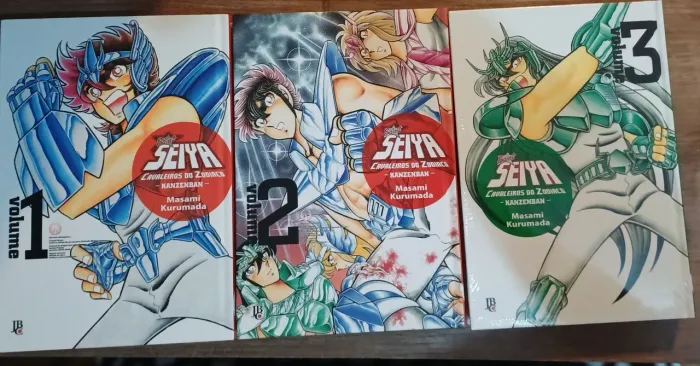Lote Mangá Saint Seiya Os Cavaleiros Do Zodíaco Kanzenban Volumes 1, 2 e 3 JBC Original