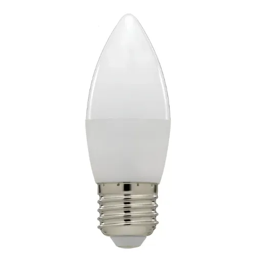 kit 6 lâmpadas led vela leitosa e27 bivolt para lustre e abajur