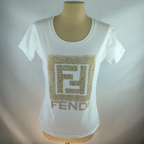 Camiseta feminina G branca da grife fendi original feita na Itália.