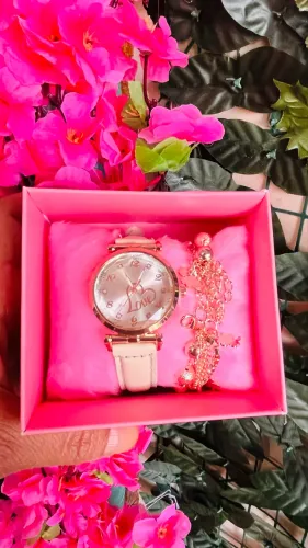 Kit de relógio com pulseira  femininos 