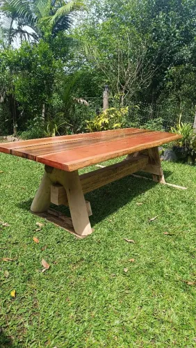 Mesa rústica madeira artesanal