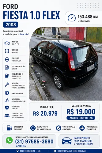 Ford Fiesta 1.0 8V Flex/class 1.0 8V Flex 5P 2008