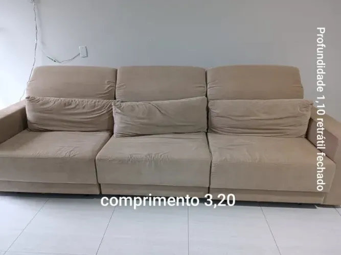 Sofá retrátil 3 lugares