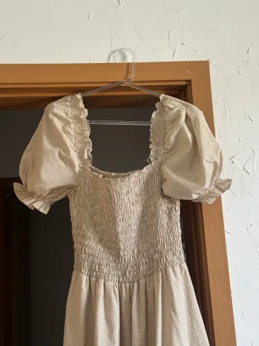 Vestido mídi vichy, tamanho M