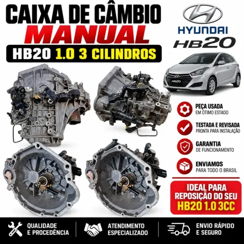 ? CAIXA DE CÂMBIO MANUAL HB20 1.0 3 CILINDROS ? ? Caixa de câmbio manual