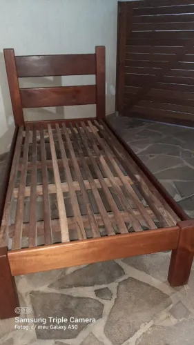 Cana Solteiro Imbuia Maciça com Estrado Imbuia