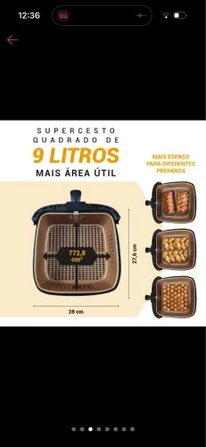 Air Fryer Philco 9L 2000W