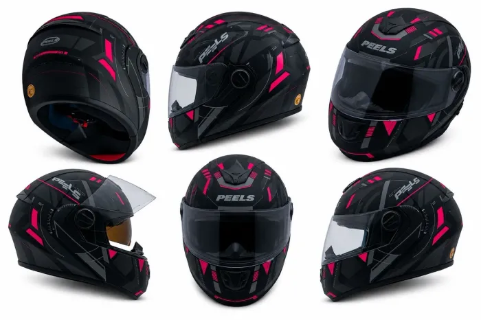 Capacete Feminino Peels Urban 2 Dynamic Preto Fosco Pink