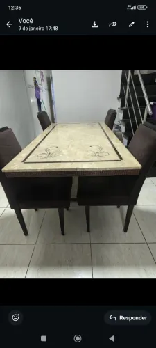 Mesa mármore travertino