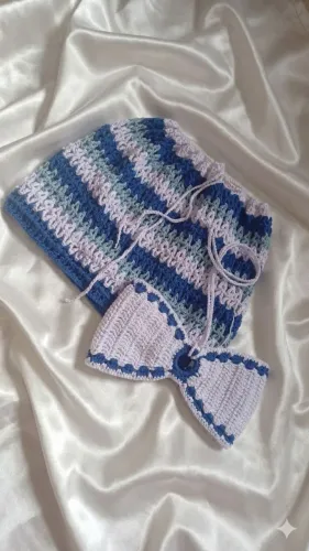 Conjunto de Crochê Artesanal - Top + Saia (Sob Encomenda)
