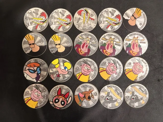 Lote tazos Copa Toon Prata 