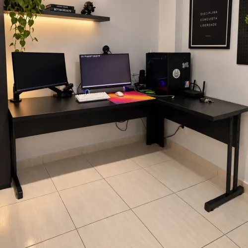 Mesa de Escritório em L 200 x 120 