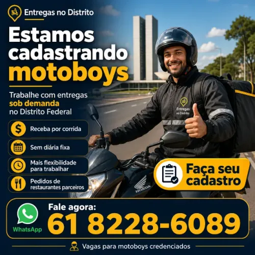 Motoboys para Entregas por Demanda no Distrito Federal