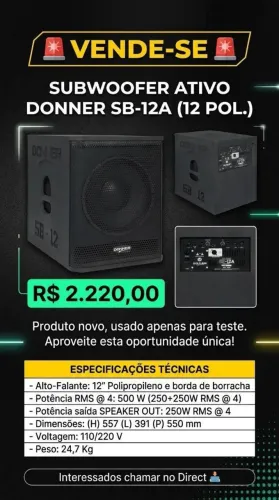 Subwoofer 12"  NOVÍSSIMO. 