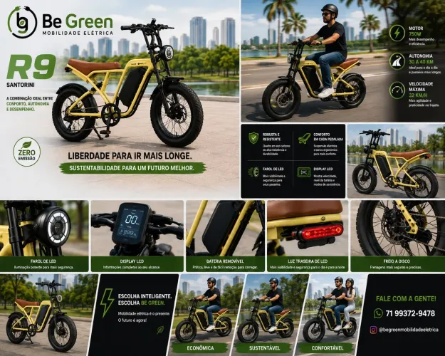 Bike Elétrica R9 - 750w Mobilidade Elétrica