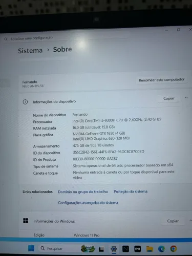 Notbook nitro 5