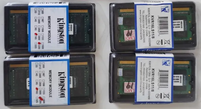 Memória Ram Notebook 8Gb e 16Gb Kingston Ddr3 e Ddr4