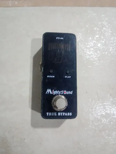 Pedal afinador mighty sound para guitarra violão baixo 