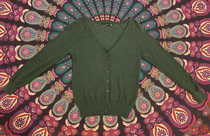 Suéter Feminino Cinza Chumbo Zara Tamanho M