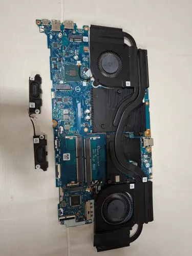 Placa mãe Nitro 5 com defeito, cooler com dissipador e alto-falantes