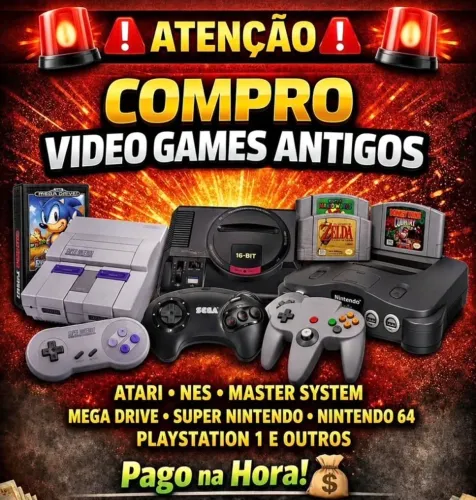 Vídeo Games Antigos e Fitas Cartuchos 