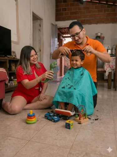 Corte de Cabelo conduzido por Psicopedagoga