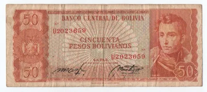 Cédula Antiga 50 Cruzeiros 1974 - Marechal Deodoro da Fonseca