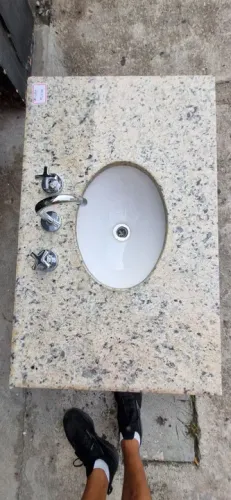 Pia banheiro pedra branco dalas 