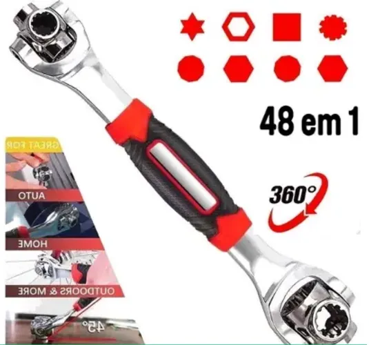 Chave Catraca Universal Multifuncional 48 Em 1 Soquete Boca 360 Graus Ferramenta (z377) 