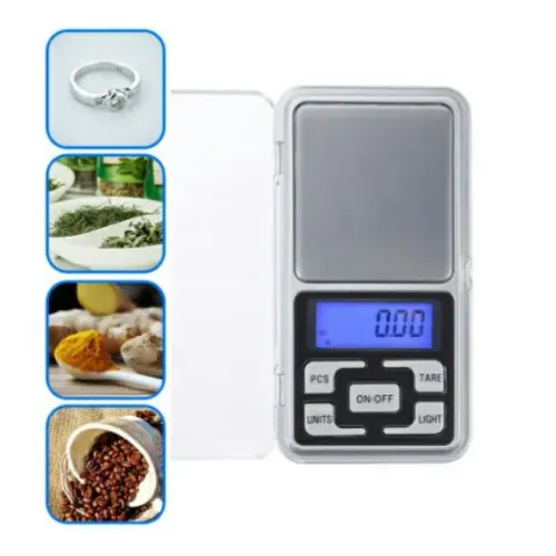 Balança Digital de Alta precisão e visor Luminoso,cabe no bolso, 0,1 g Até 500