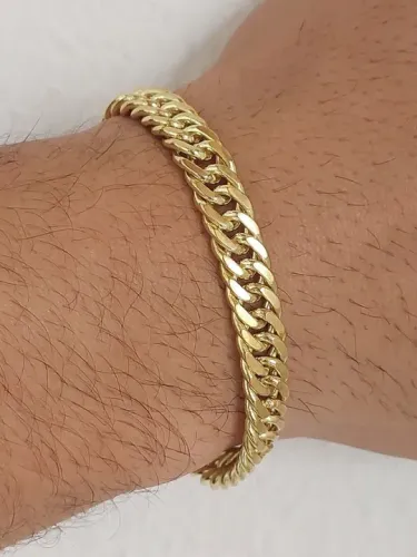 Pulseira corrente em moeda antiga cor ouro