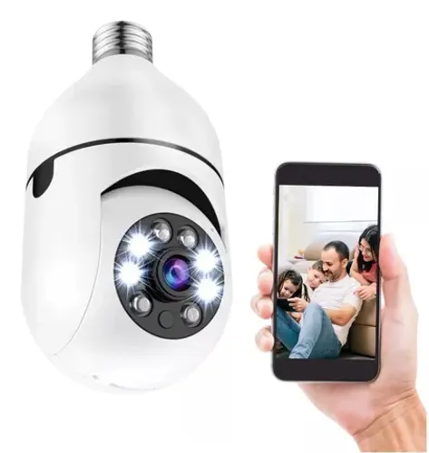 Camera Ip Segurança Com Led Giratória Wifi Vigilância HD 1080p Com Rastreio