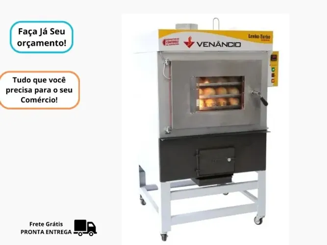 Forno Venâncio 8 Esteiras Turbo á Lenha