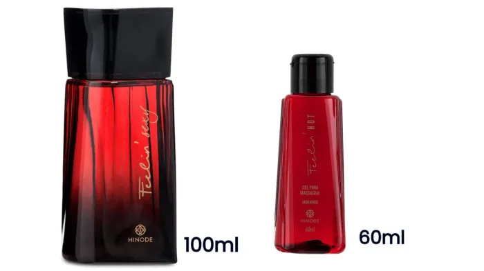 Perfume masculino feelin e óleo de morango