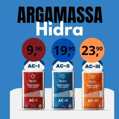 Argamassa Colante Hidra - AC-I, AC-II e AC-III - 20kg