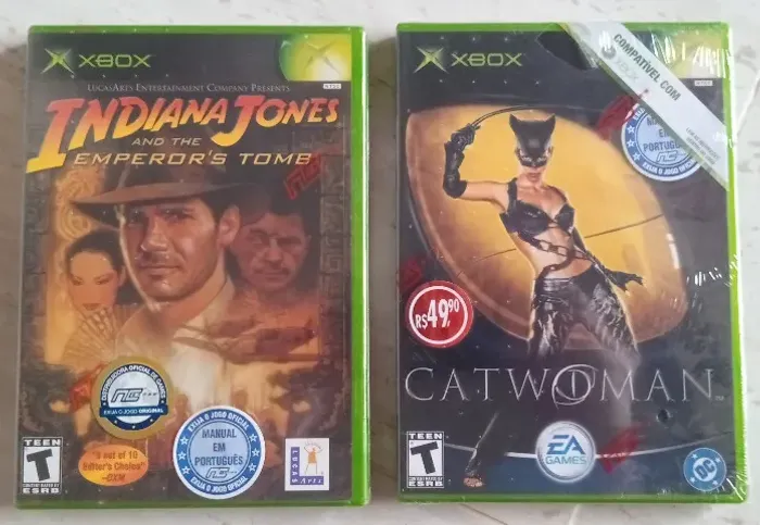 Lote de 07 Jogos Originais Nacionais/Americanos Novos/Lacrados e Usados para Xbox Clássico
