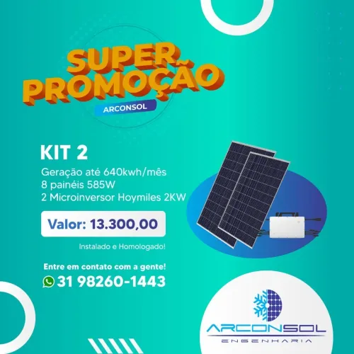 Energia solar fotovoltaica kit 2