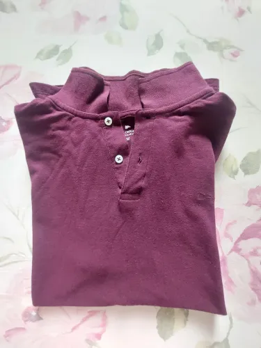 Camisa Polo Masculina Bordô - Tamanho M.