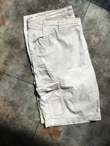 Short masculino sarja branca