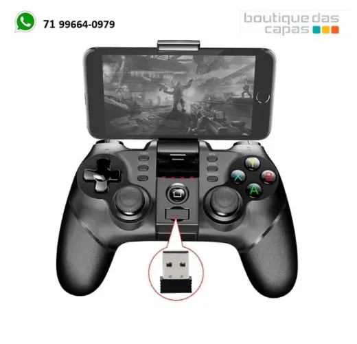 CONTROLE JOYSTICK BLUETOOTH PARA CELULAR 3 EM 1 WIRELESS IPEGA PG-9076 PG9076 ANDROID IOS