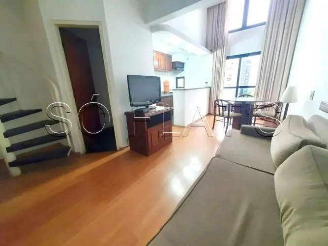 Flat próximo a Av. Ibirapuera, Av. Rubem Berta para locação.